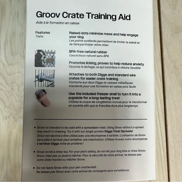 NEW Diggs Groov Crate Training Aid - Navy Blue - Puppy Enrichment Lick Toy Dogs - Picture 3 of 6